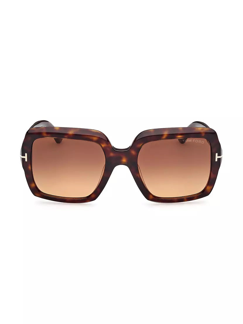 小物 TOM FORD Havana Gradient Sunglasses TOM FORD - KAYA - SHINY CLASSIC DARK HAVANA – BELLE | MODE