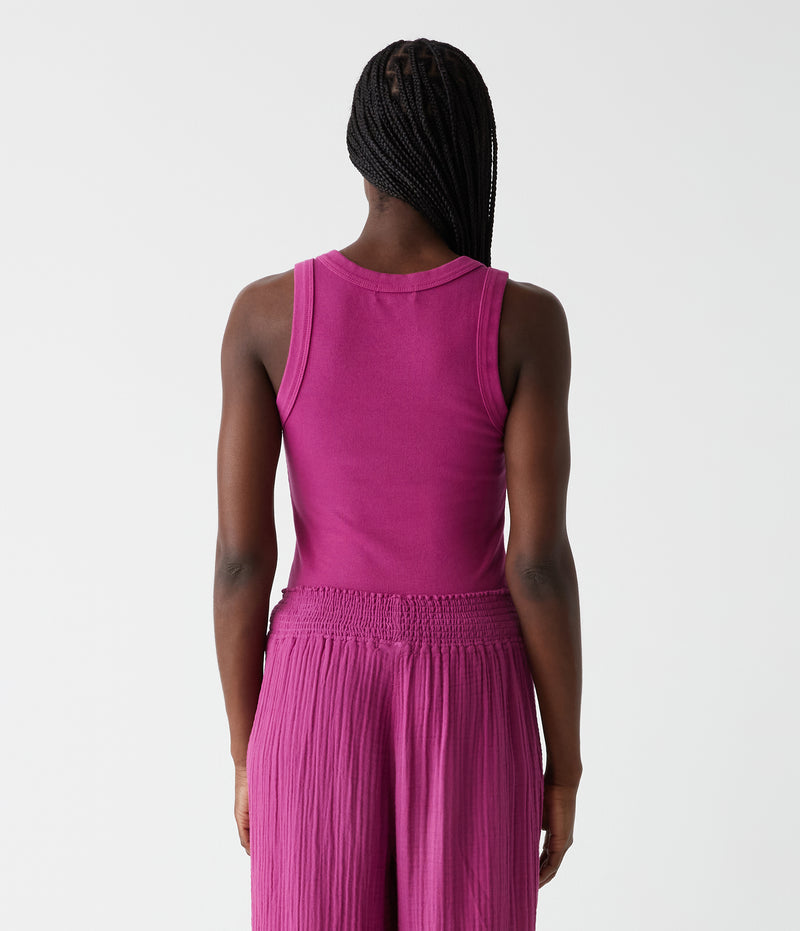 BLANCHE RUCHED SIDE TANK - ULTRA VIOLET
