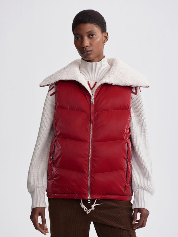 Red puffer vest outlet