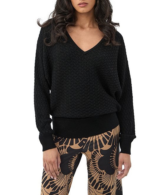 LIMA V-NECK PULLOVER - BLK