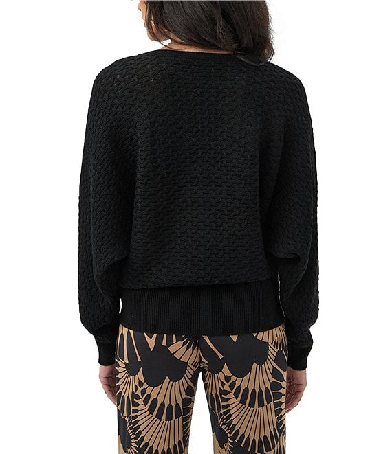 LIMA V-NECK PULLOVER - BLK