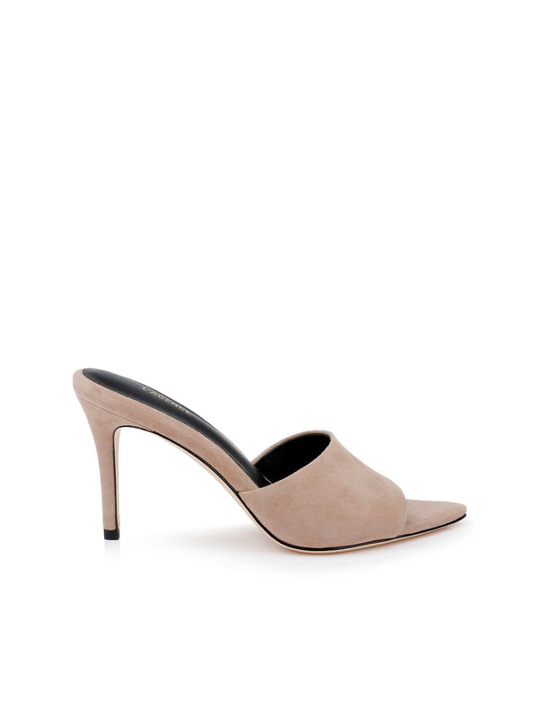LOLITA SUEDE OPEN TOE MULE - CAP SUEDE