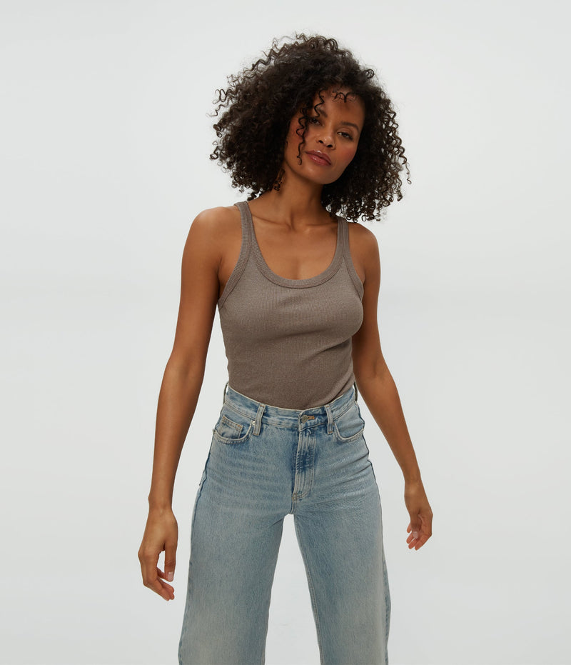 NICOLE WIDE CREW TANK - COBB.