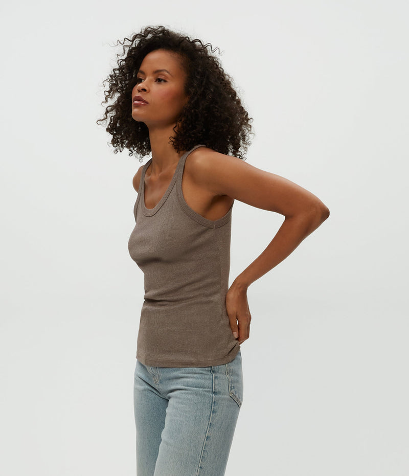 NICOLE WIDE CREW TANK - COBB.