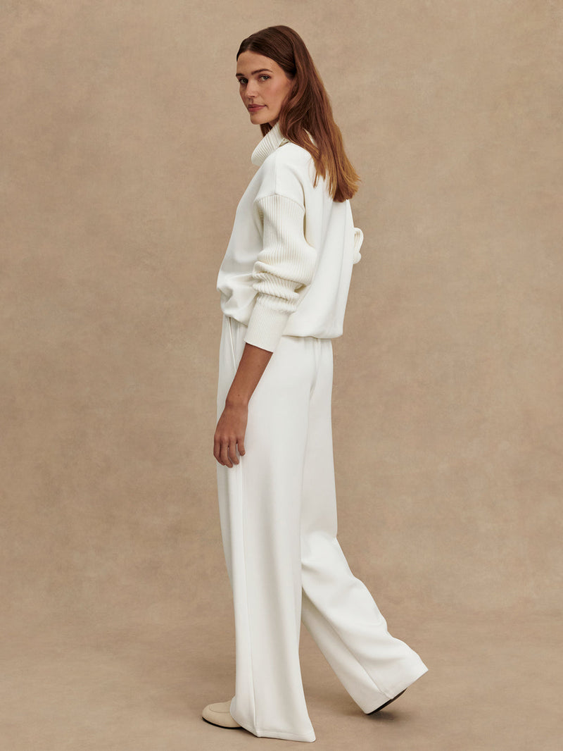 THE EXTRA WIDE LEG PANT 29.5" - EGRET