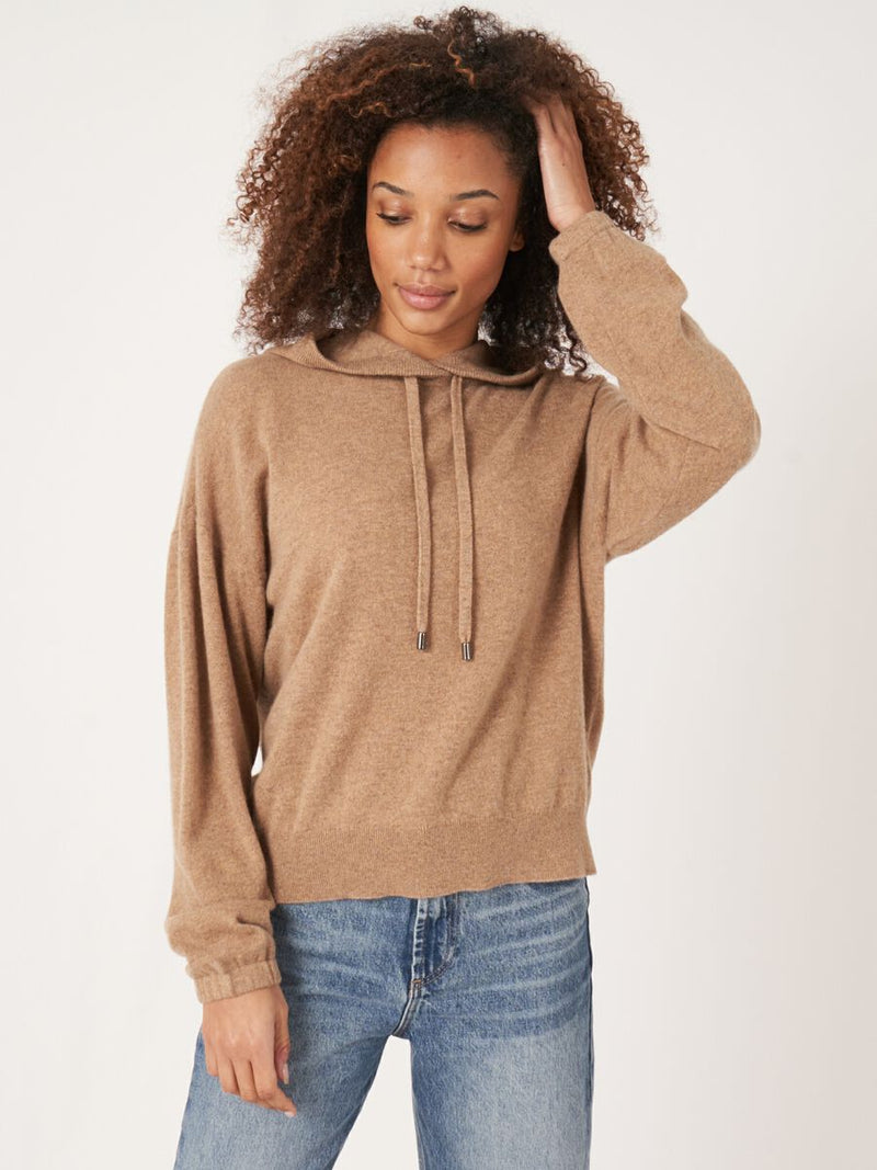 CASHMERE HOODIE - CAMEL