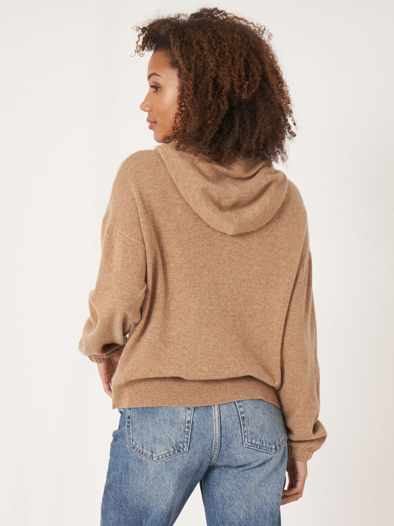 CASHMERE HOODIE - CAMEL