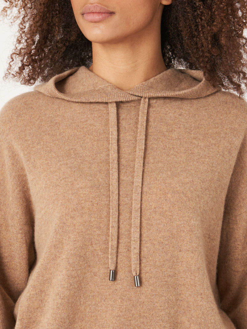 CASHMERE HOODIE - CAMEL