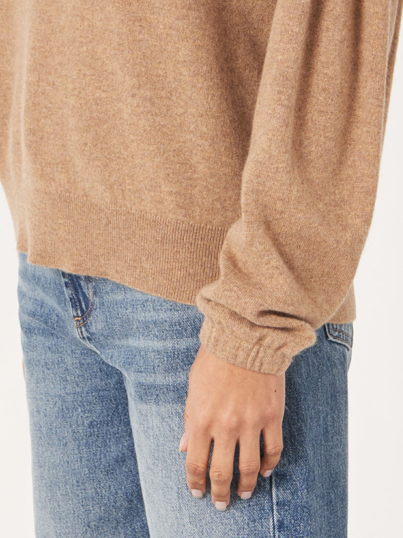 CASHMERE HOODIE - CAMEL