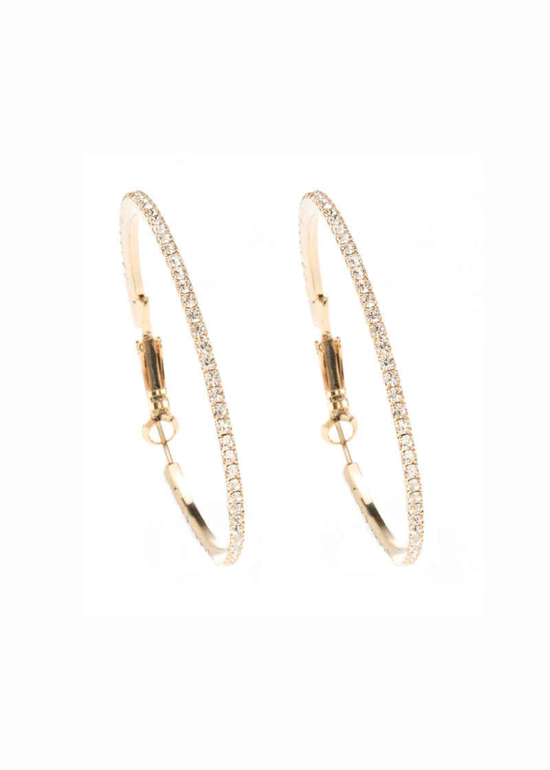 CZ HOOP 2" GOLD