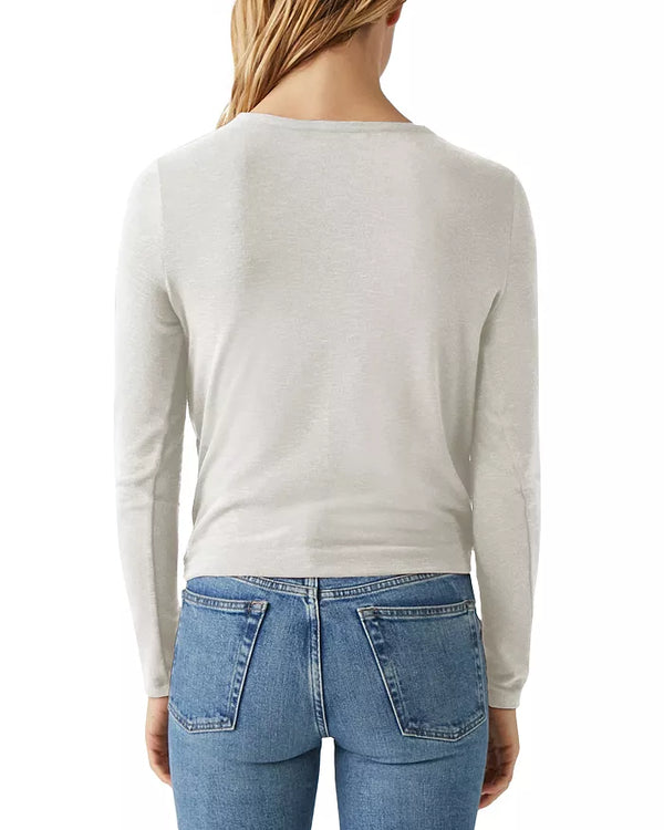 JANET SURPLICE TOP - CHALK