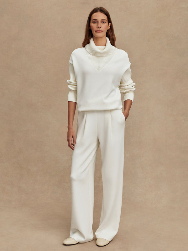 THE EXTRA WIDE LEG PANT 29.5" - EGRET