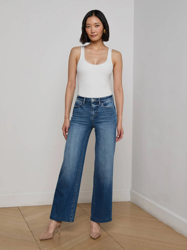 SCOTTIE HIGH RISE WIDE LEG JEAN - CAMB