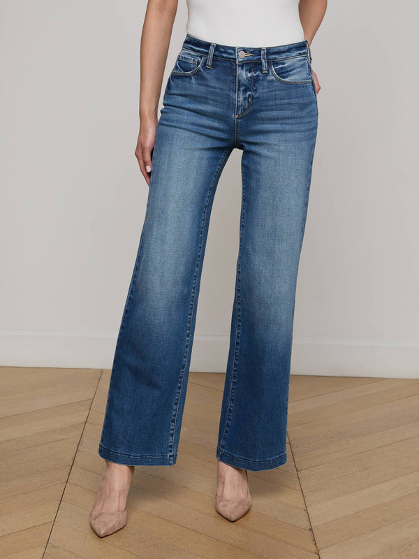 SCOTTIE HIGH RISE WIDE LEG JEAN - CAMB