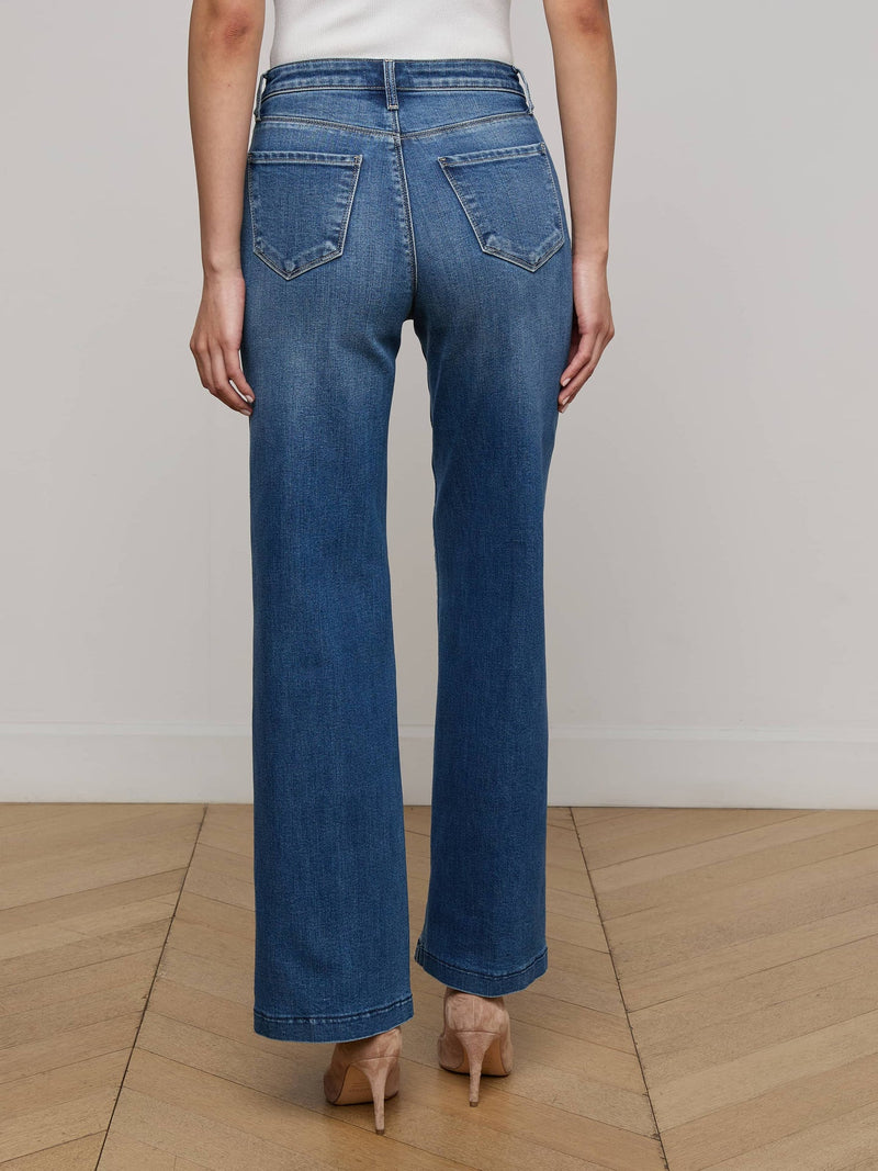 SCOTTIE HIGH RISE WIDE LEG JEAN - CAMB
