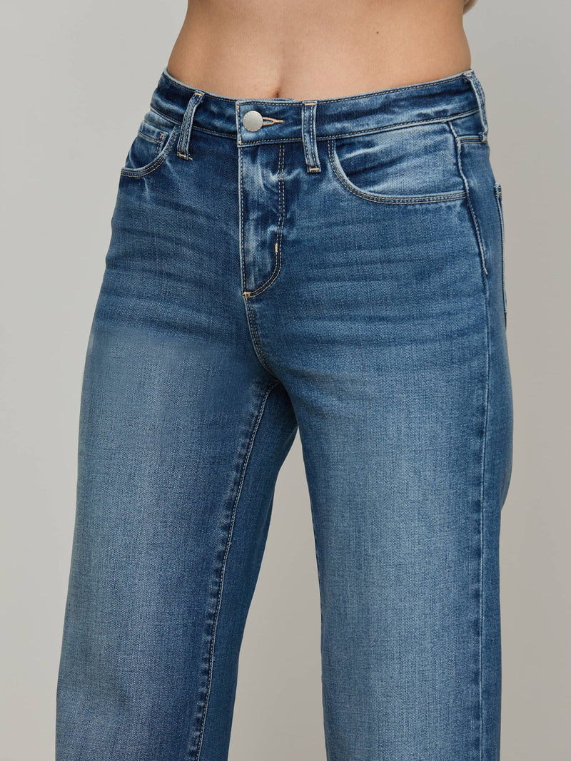 SCOTTIE HIGH RISE WIDE LEG JEAN - CAMB