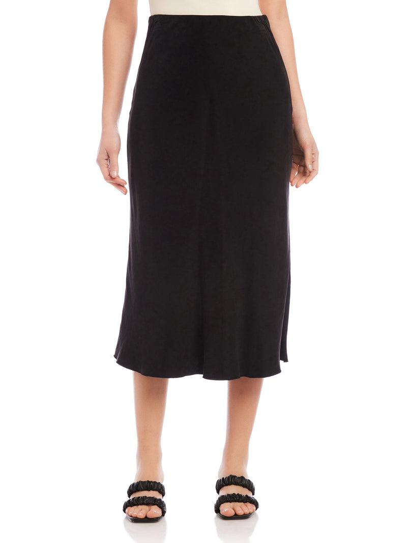 BIAS MIDI SKIRT - BLK