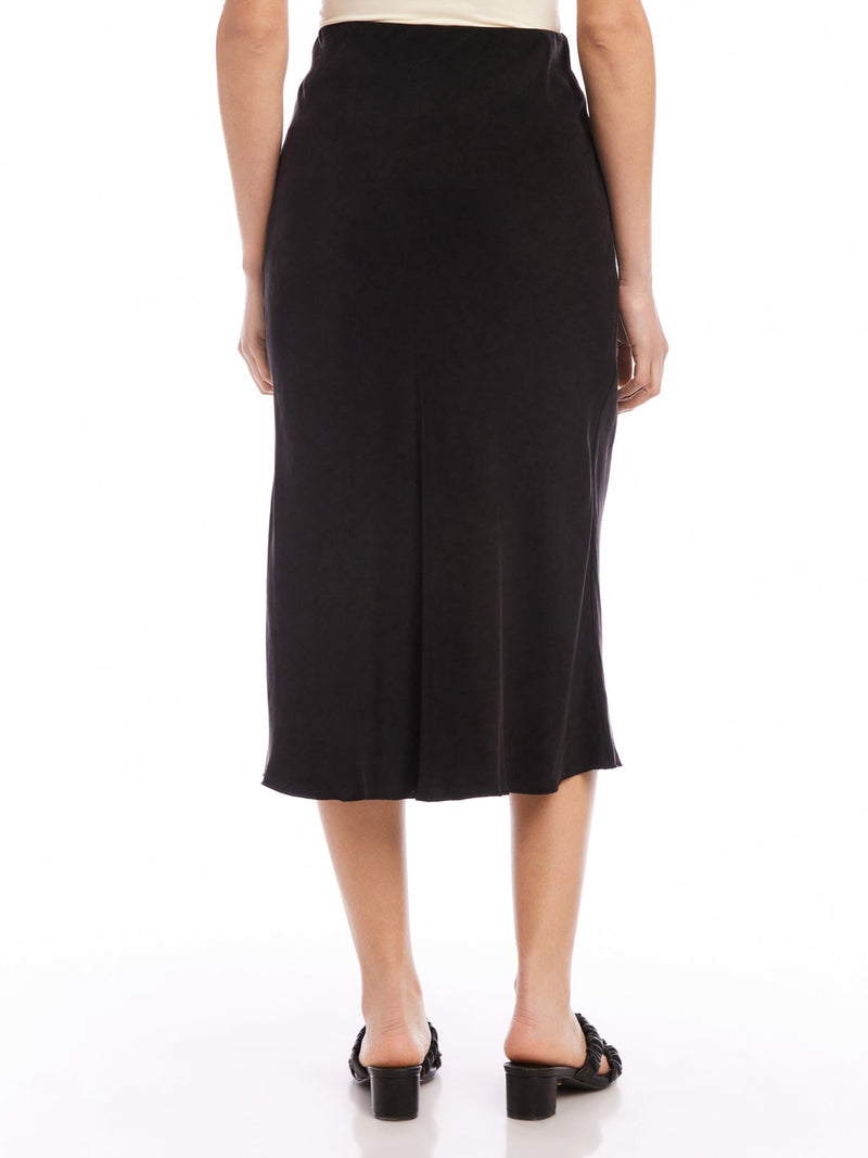 BIAS MIDI SKIRT - BLK