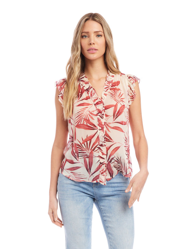 RUFFLE SLEEVE TOP