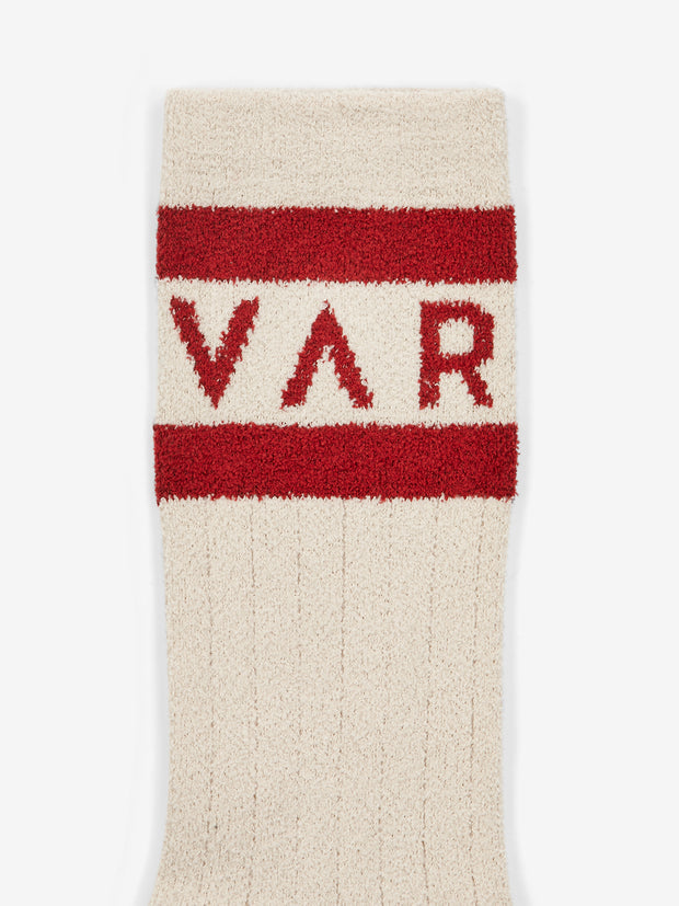SPENCER SOCK - SANDSHELL/RED DAHLIA