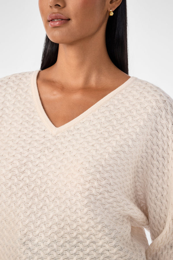LIMA V-NECK PULLOVER - POPLAR