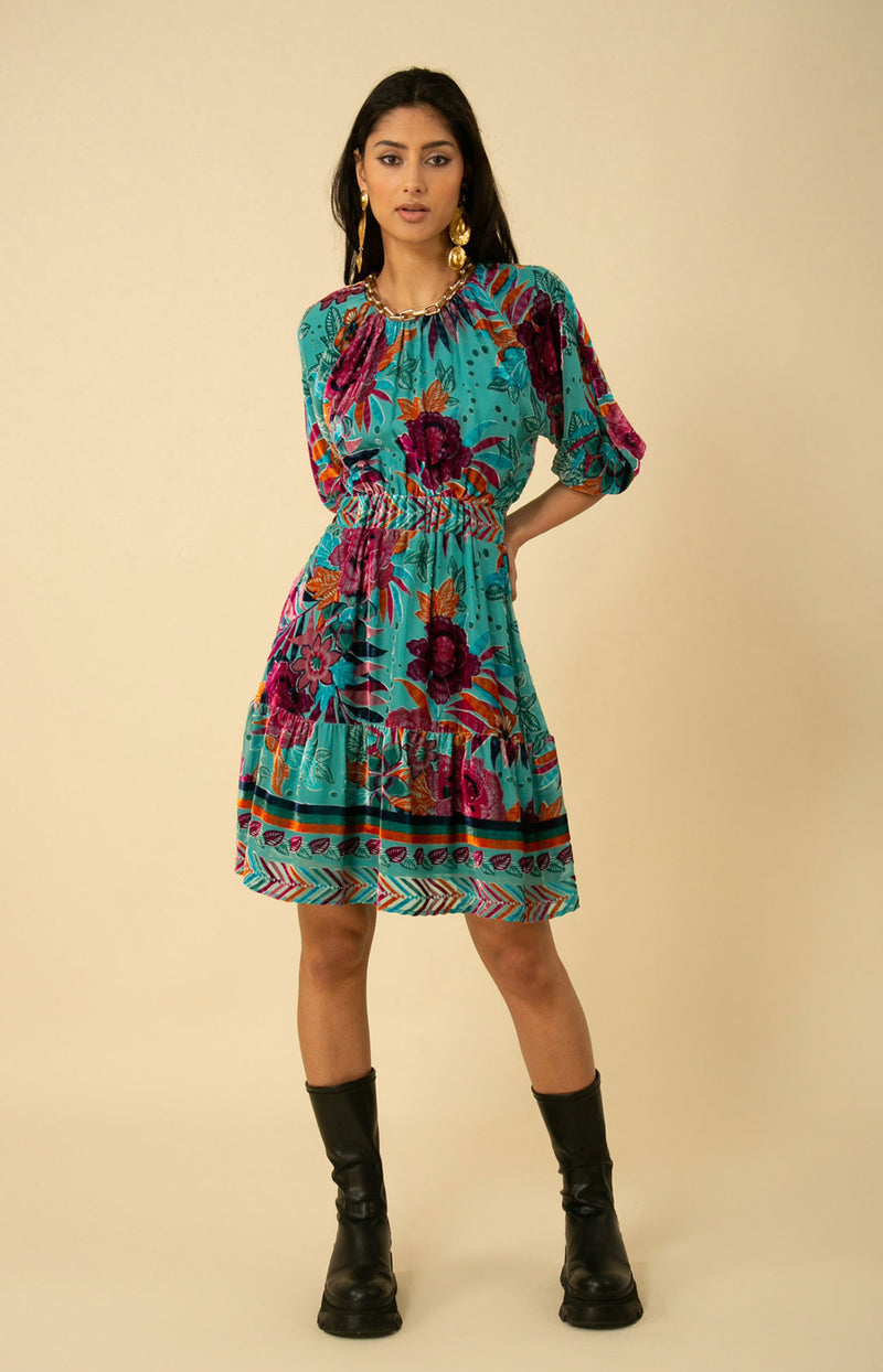 S/S RUBY DRESS - TEAL