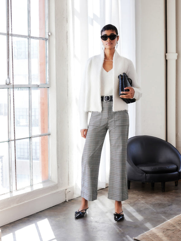 RYLEE CROP PANTS  - PLAID