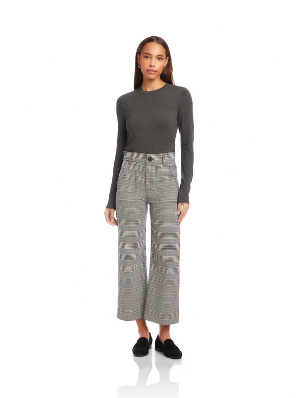 RYLEE CROP PANTS  - PLAID