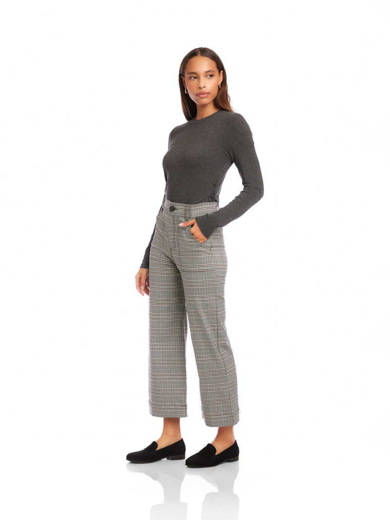 RYLEE CROP PANTS  - PLAID