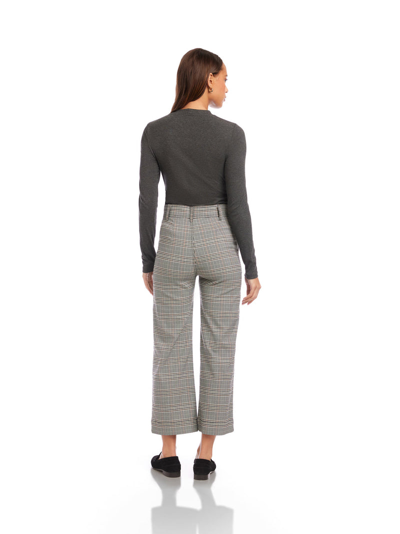 RYLEE CROP PANTS  - PLAID