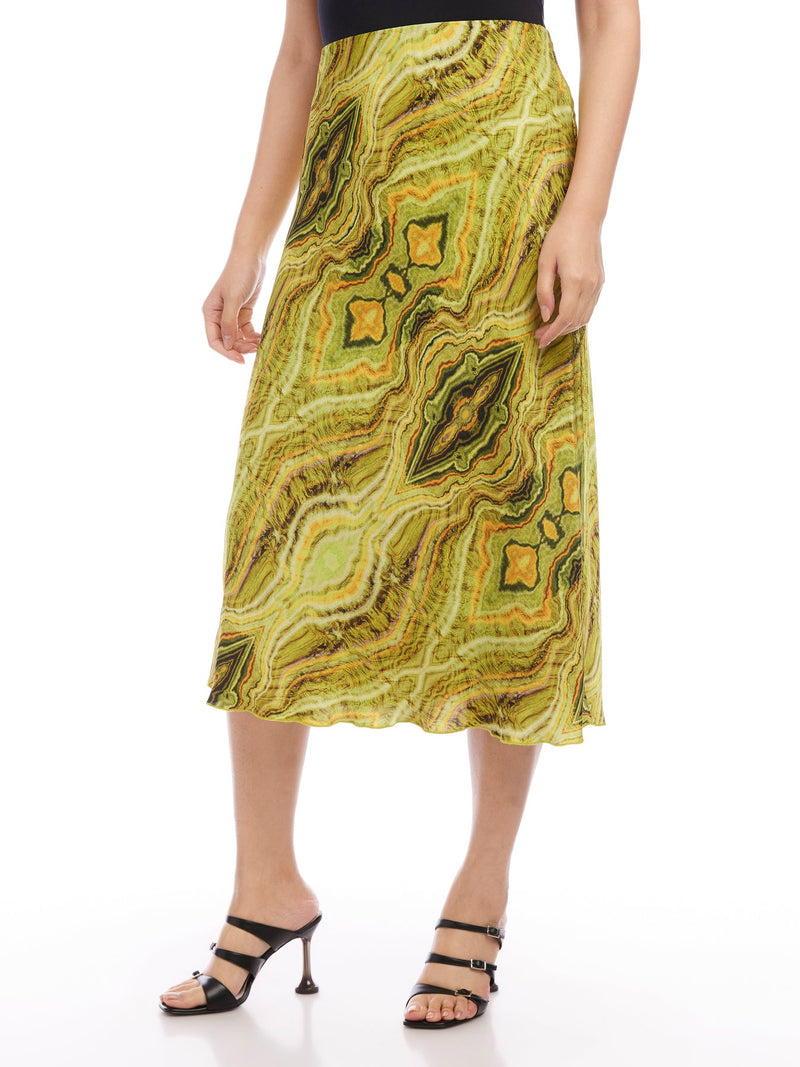 BIAS MIDI SKIRT - PRINT