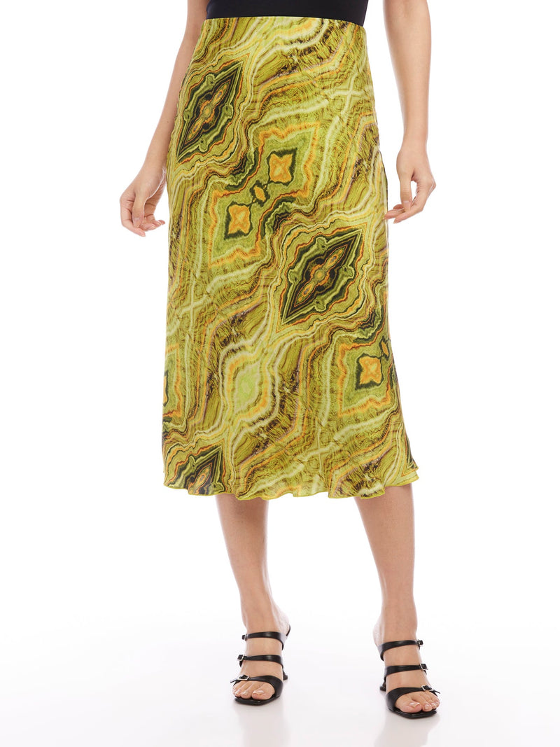 BIAS MIDI SKIRT - PRINT