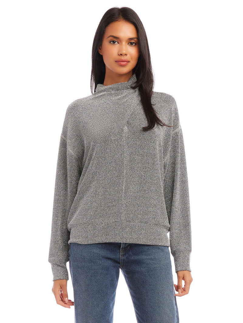 FAUX WRAP TURTLENECK