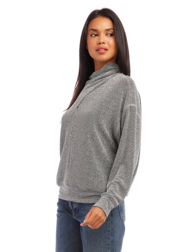 FAUX WRAP TURTLENECK