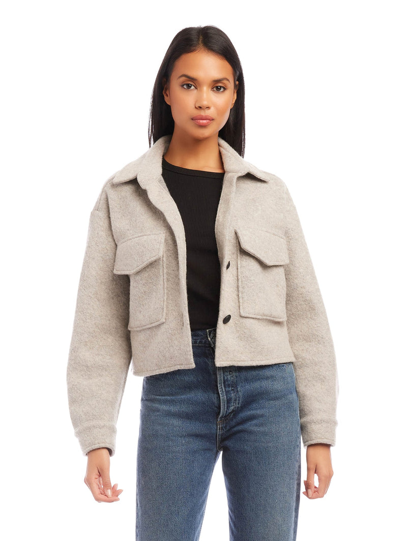 SHORT JACKET - TAUPE