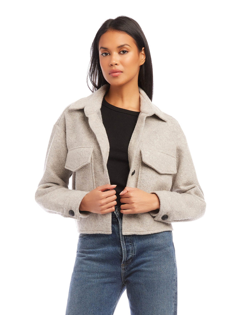 SHORT JACKET - TAUPE