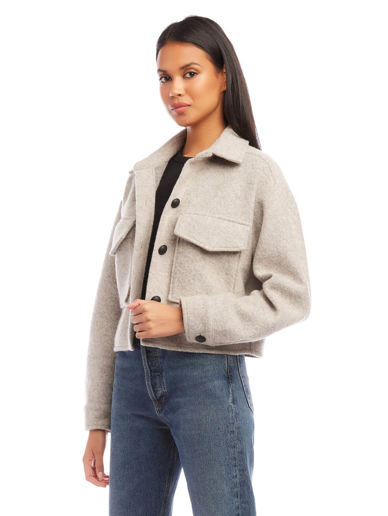 SHORT JACKET - TAUPE