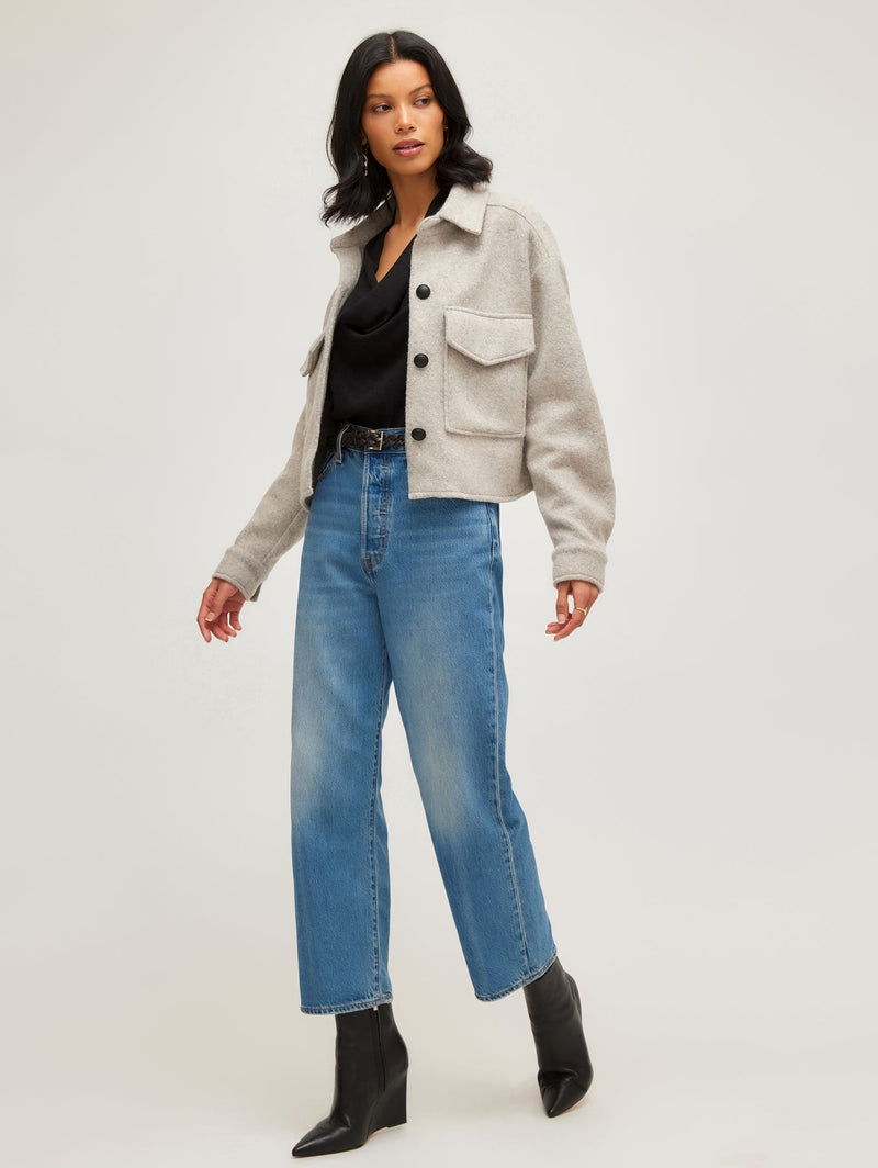 SHORT JACKET - TAUPE