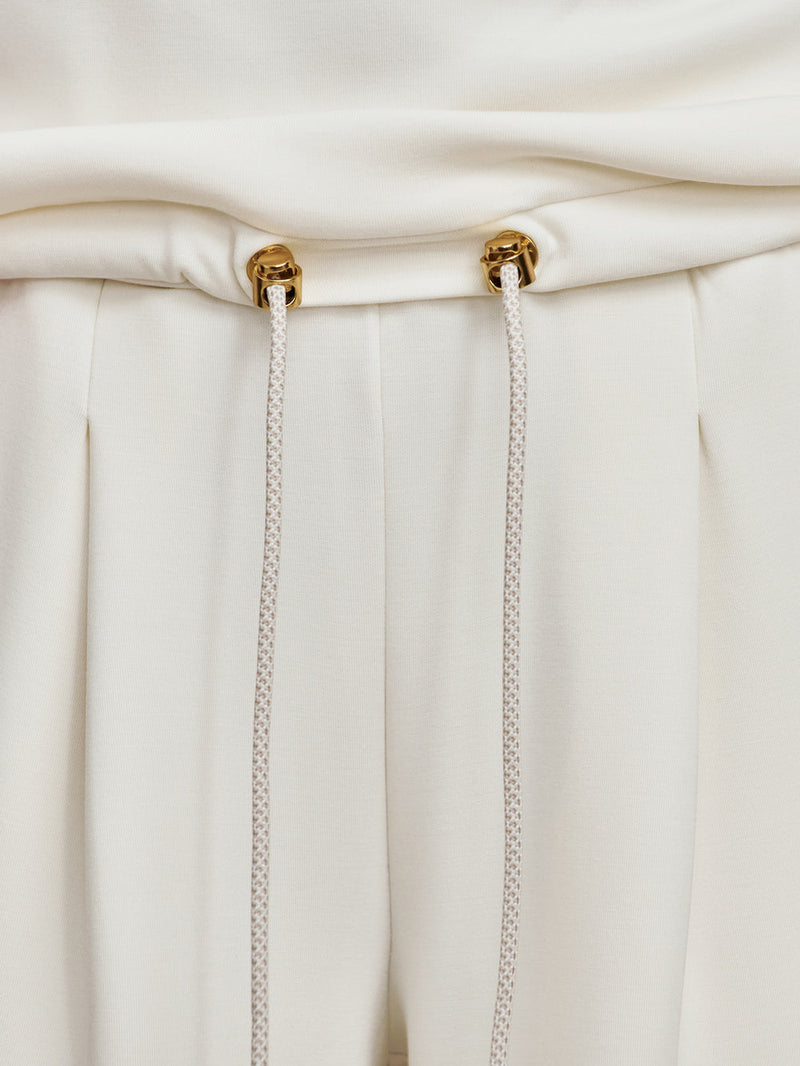 HANNAH COWL NECK SWEAT - EGRET