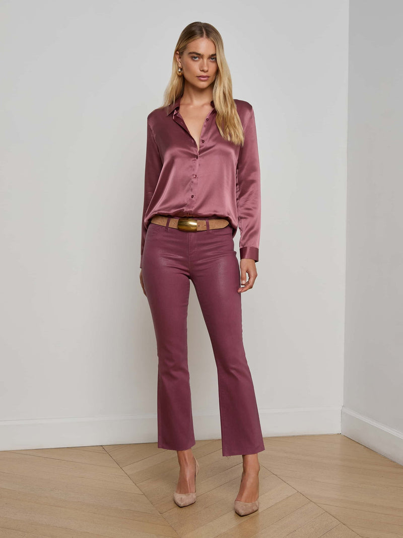 TYLER L/S BLOUSE - DK MAUVE