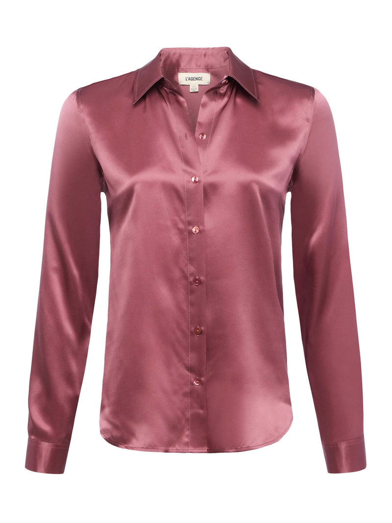 TYLER L/S BLOUSE - DK MAUVE