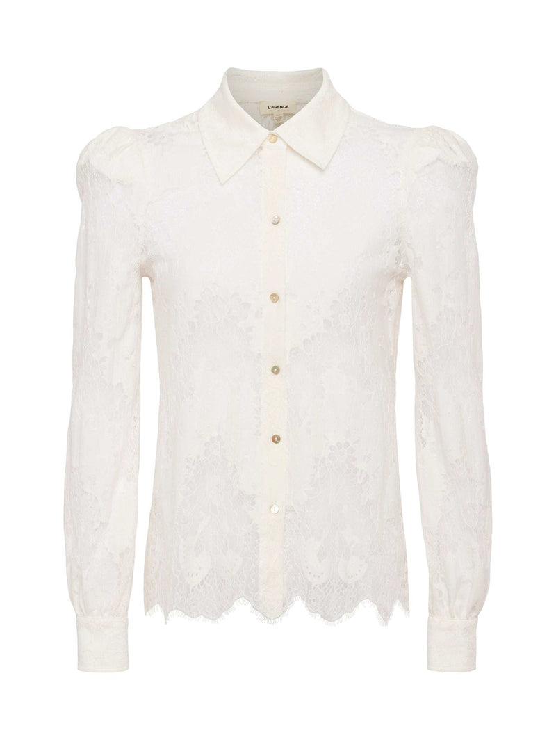 JENICA LACE BLOUSE - IVORY
