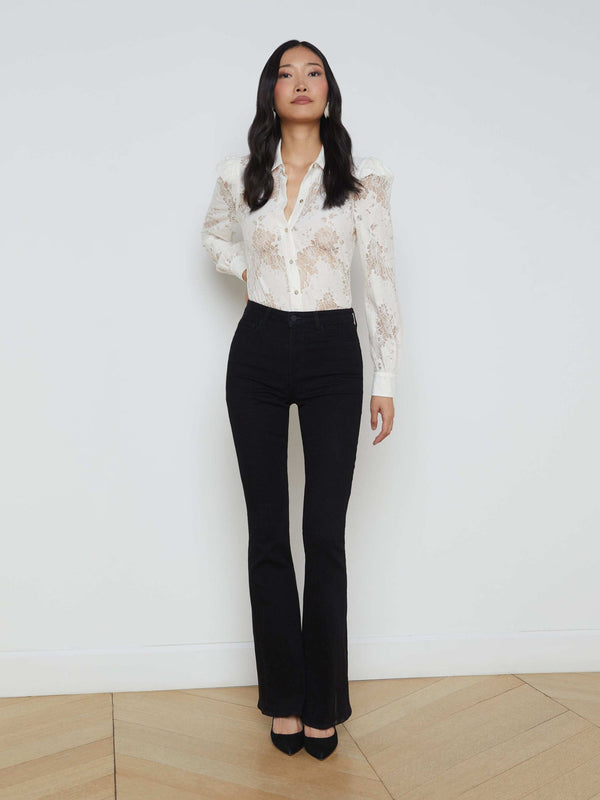 JENICA LACE BLOUSE - IVORY