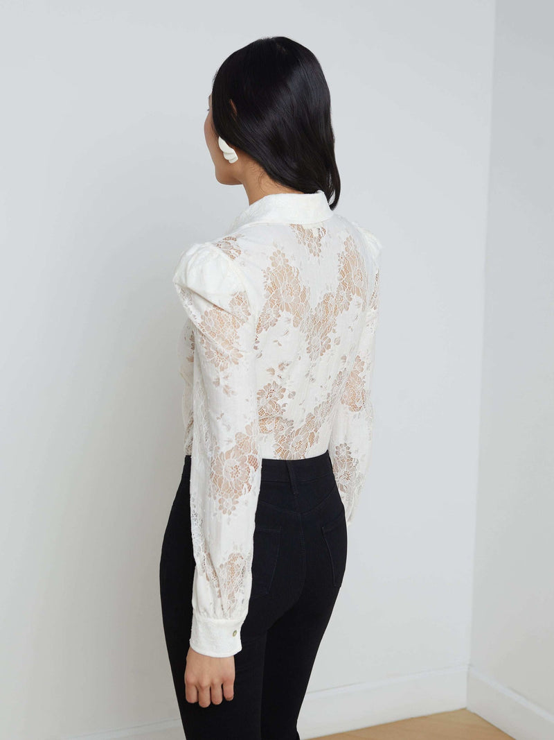 JENICA LACE BLOUSE - IVORY