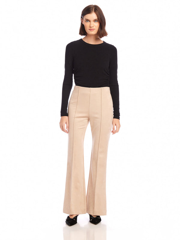 ELLIE BOOTCUT PANTS - ALMOND