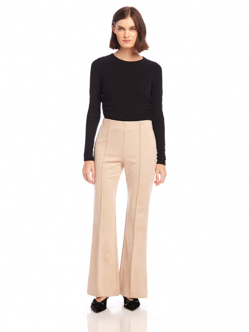 ELLIE BOOTCUT PANTS - ALMOND