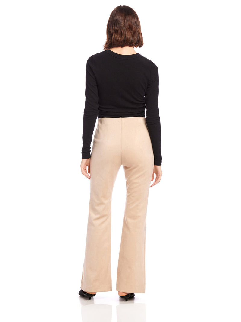 ELLIE BOOTCUT PANTS - ALMOND