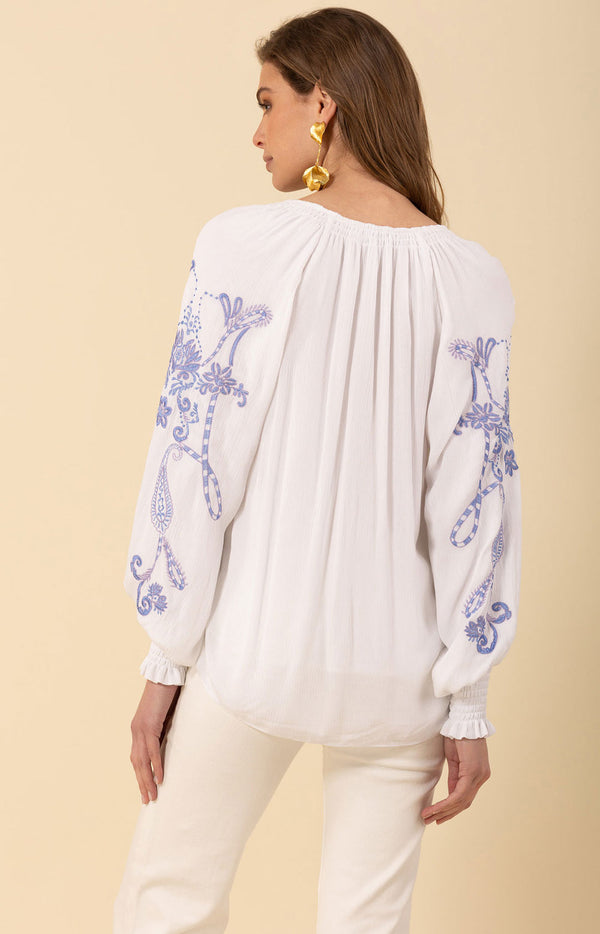 L/S JEMMA TOP - BLUE