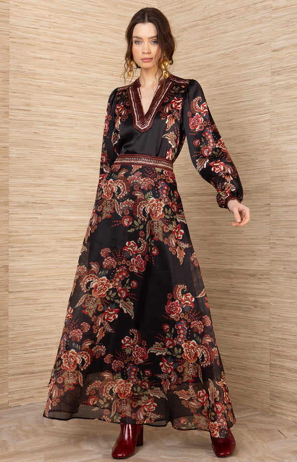 ARACELI LONG SKIRT - BLK