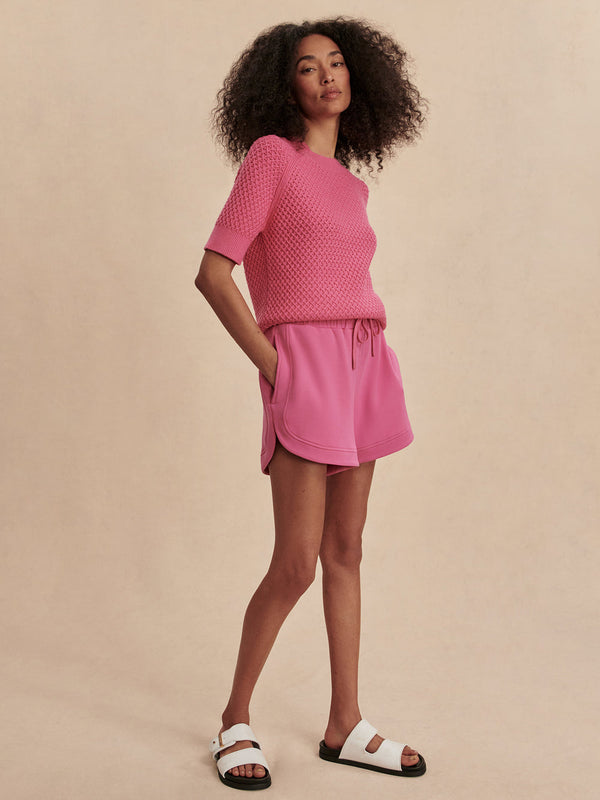 LUCY KNIT TOP - IBIS ROSE